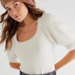 Free People Moonbeam Fuzzy Sweater